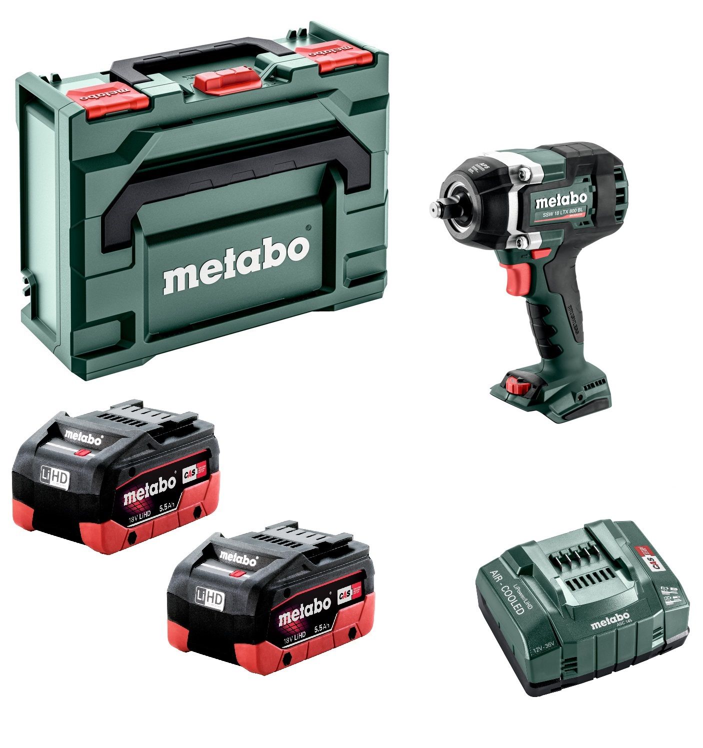 Metabo SSW 18 LTX 800 BL Accu Slagmoersleutel 18V 5,5Ah LiHD Koolborstelloos 