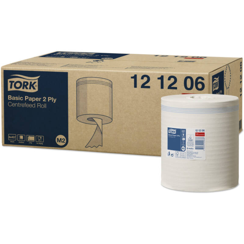 Tork Basic Centerfeed Poetspapier Universal 2-laags wit