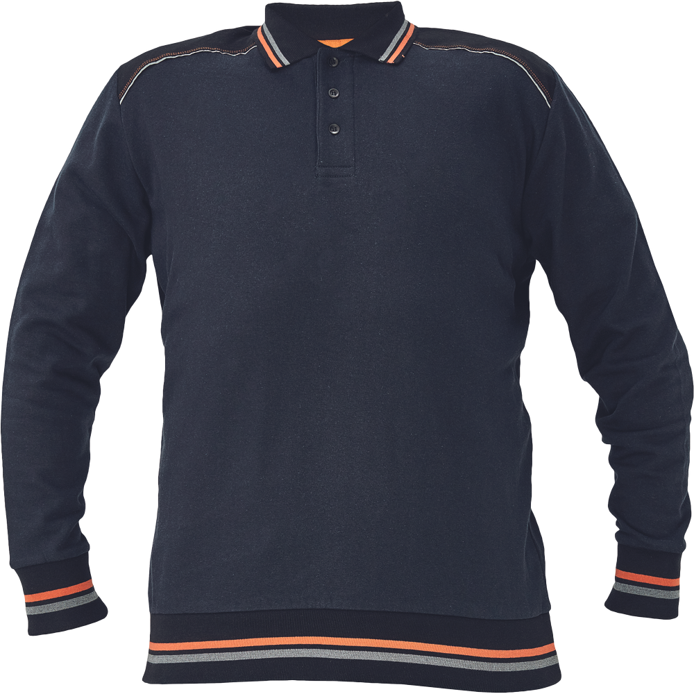 Cerva knoxfield polo sweatshirt antraciet/rood