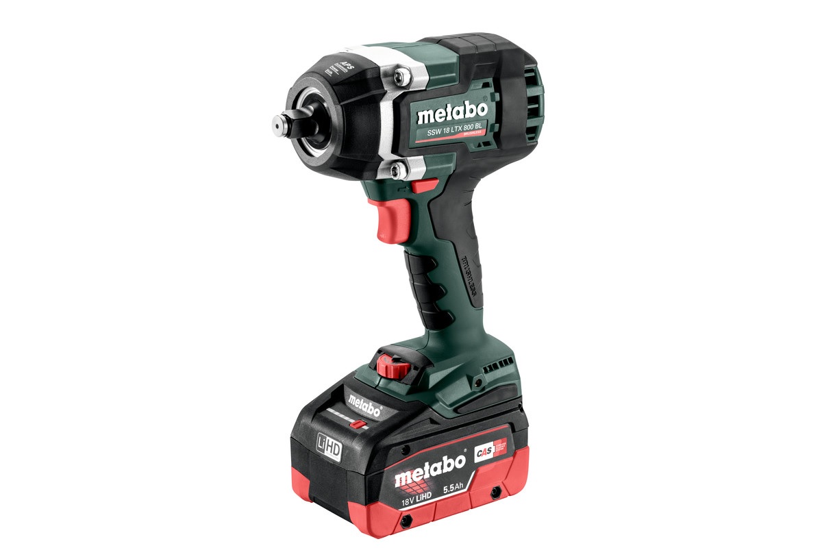 Metabo SSW 18 LTX 800 BL Accu Slagmoersleutel 18V 5,5Ah LiHD Koolborstelloos 