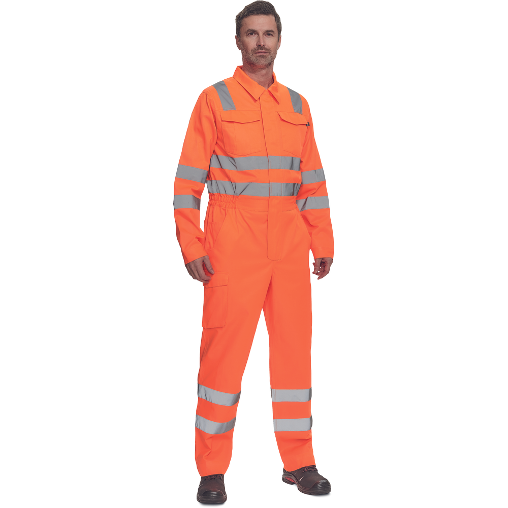 Paterna HI-VIS lichtgewicht overall oranje met reflectie strepen