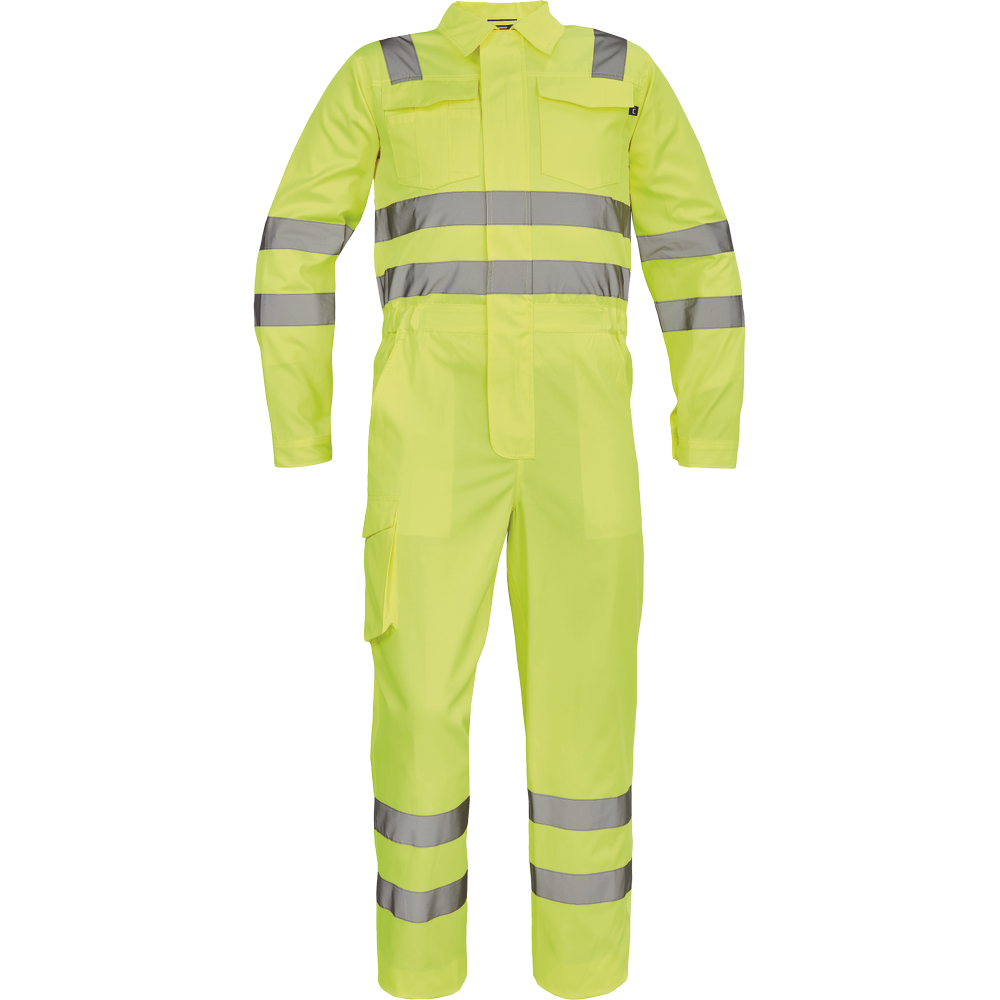 Paterna HI-VIS lichtgewicht overall geel met reflectie strepen